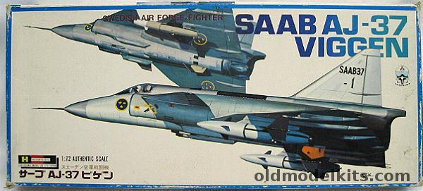 Hasegawa 1/72 Saab AJ-37 Viggen, JS026-250 plastic model kit